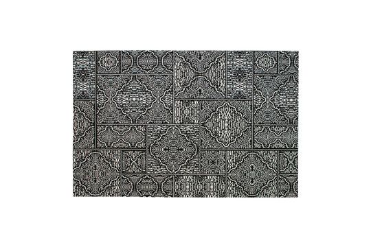 Renna black and white fabric carpet Clipped