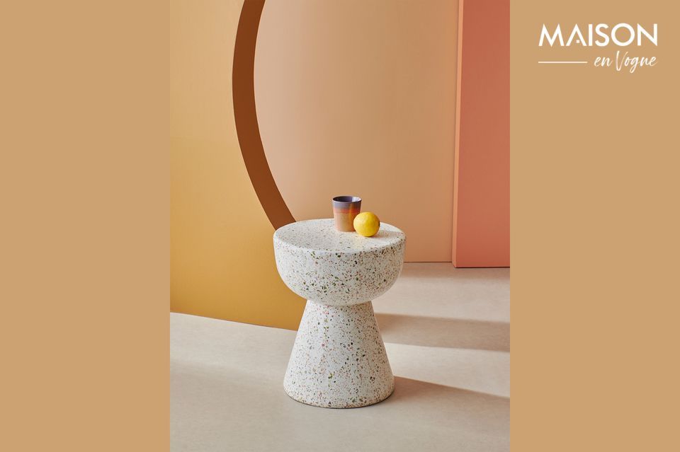 Renno White terrazzo coffee table 