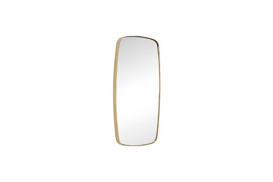 Retro brown metal rectangular mirror