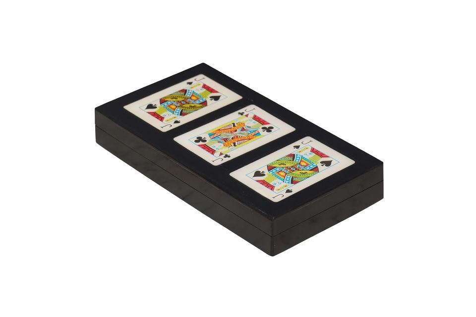 With room for three decks of cards, this rectangular box is essential for all your game nights