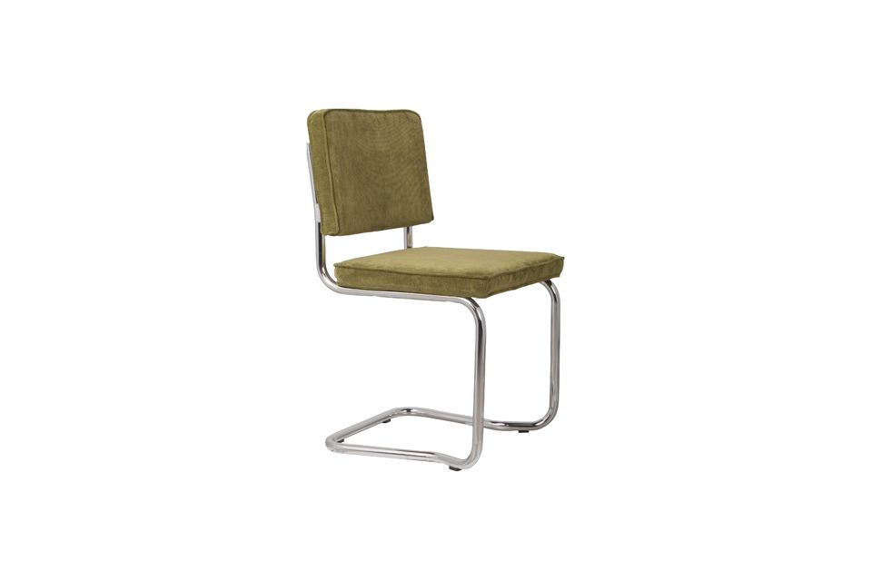 Ridge Kink Rib green chair Zuiver