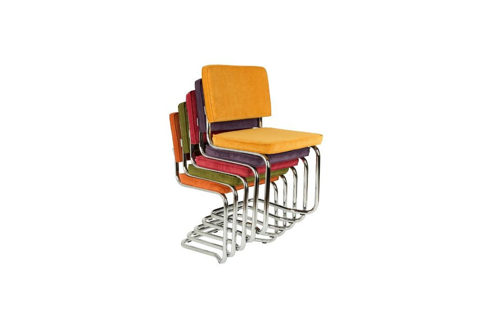 Ridge Kink Rib light gray chair - 7