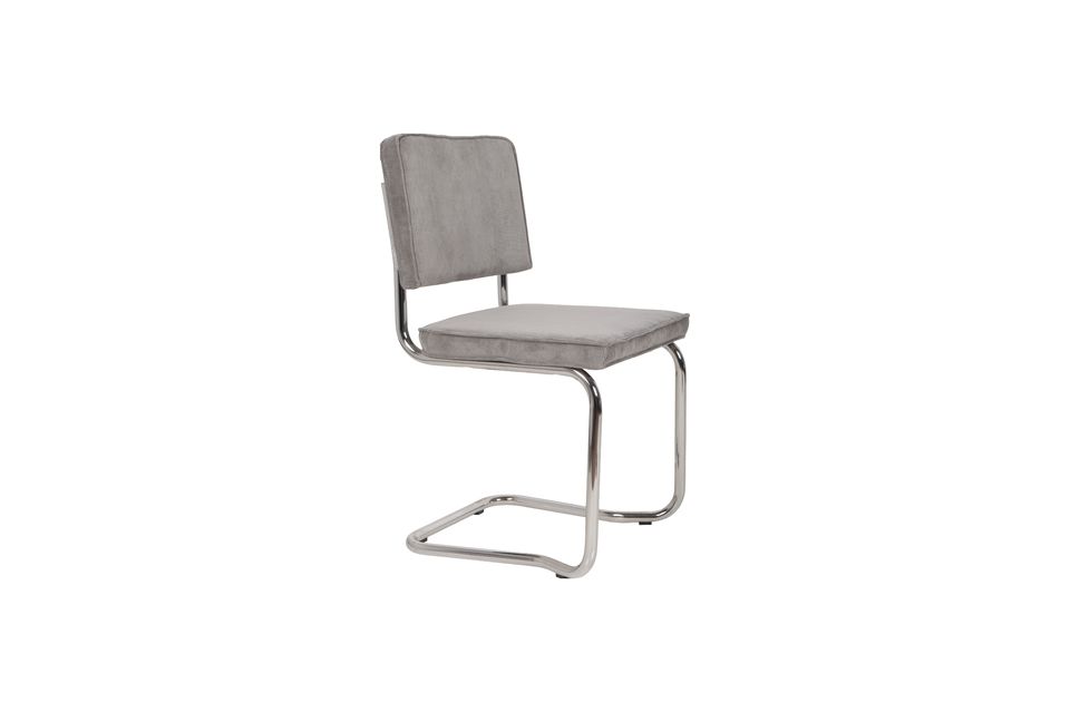 Ridge Kink Rib light gray chair Zuiver