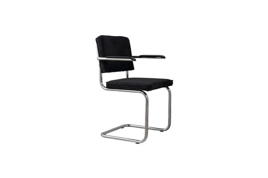 Ridge Rib Black armchair Clipped