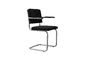 Miniature Ridge Rib Black armchair Clipped