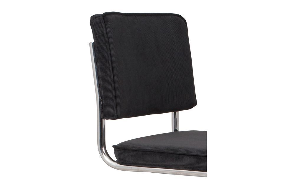 Ridge Rib Black Chair - 4