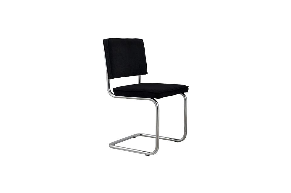 Ridge Rib Black Chair Zuiver