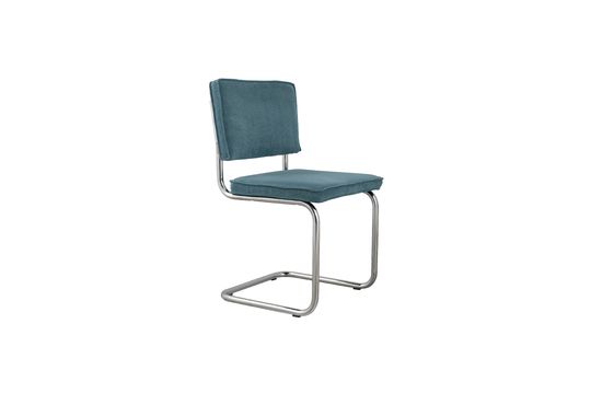 Ridge Rib Chair Blue Clipped