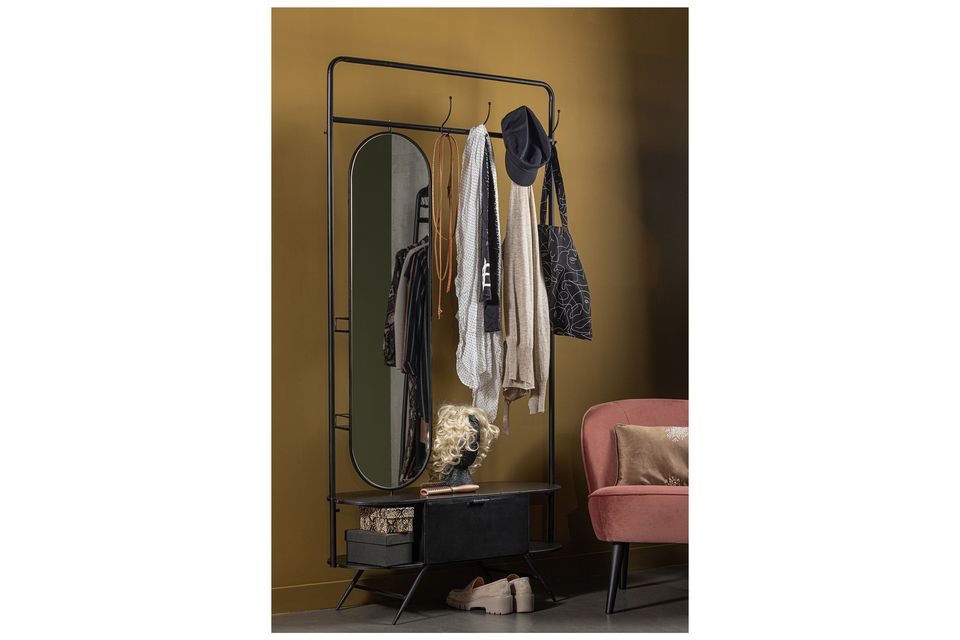This Rink coat rack with swivel mirror