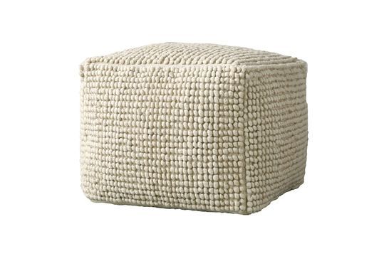 Rioms Beige Pouf Clipped