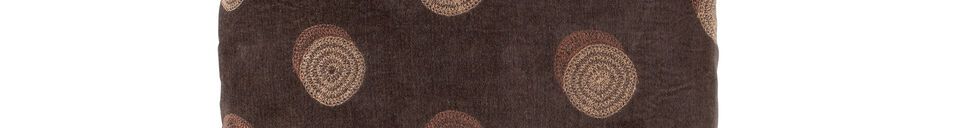 Material Details Riv brown velvet cushion