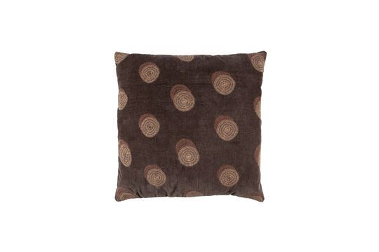 Riv brown velvet cushion Clipped