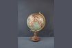 Miniature Riverie world map vintage wood base 1