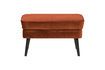 Miniature Rocco terracotta velvet footrest 1