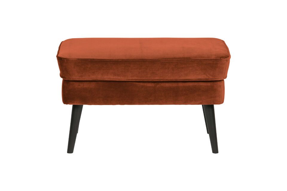 Rocco terracotta velvet footrest Woood 77cm Maison en Vogue