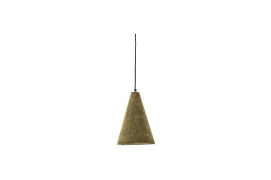 Rosay Green cotton hanging lamp Clipped