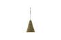 Miniature Rosay Green cotton hanging lamp Clipped