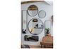 Miniature Round black metal mirror Doutzen 2