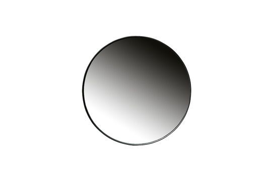 Round black metal mirror Doutzen Clipped