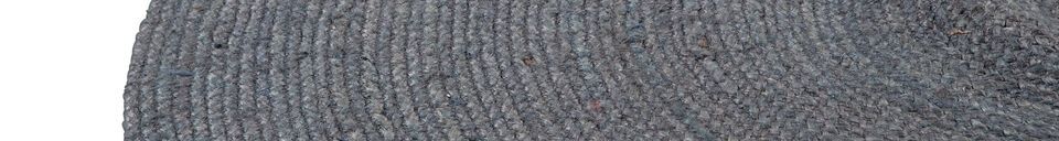 Material Details Round carpet in jute fabric Ross gray