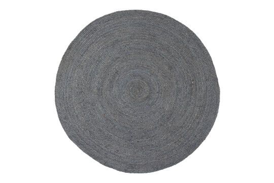 Round carpet in jute fabric Ross gray Clipped