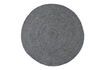 Miniature Round carpet in jute fabric Ross gray 1