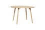 Miniature Round dining table in Ground light oak veneer Clipped