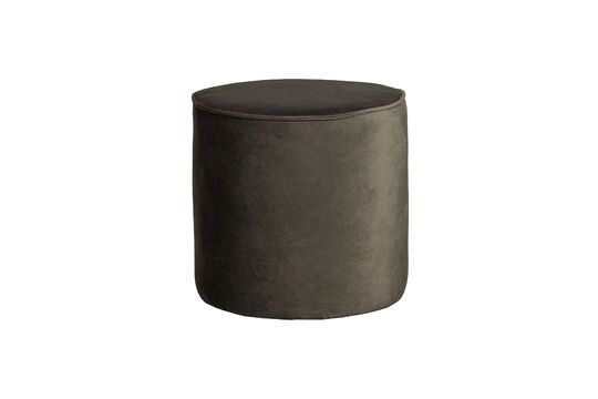 Round green velvet pouffe Sara Clipped