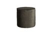 Miniature Round green velvet pouffe Sara 1