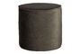 Miniature Round green velvet pouffe Sara Clipped