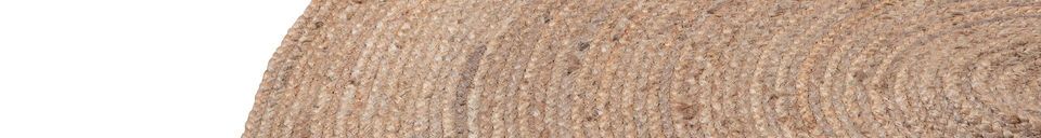 Material Details Round jute fabric carpet beige Ross