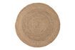 Miniature Round jute fabric carpet beige Ross 1