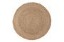 Miniature Round jute fabric carpet beige Ross Clipped