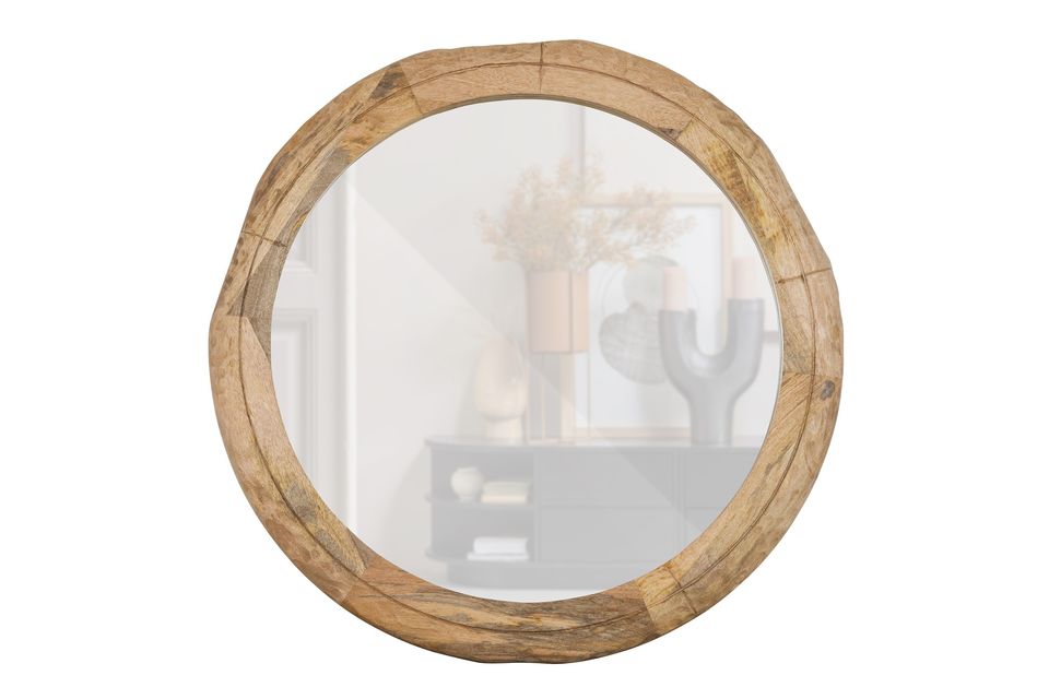 Round mirror in mango wood Rion Woood