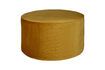 Miniature Round ochre velvet pouffe Sara 1