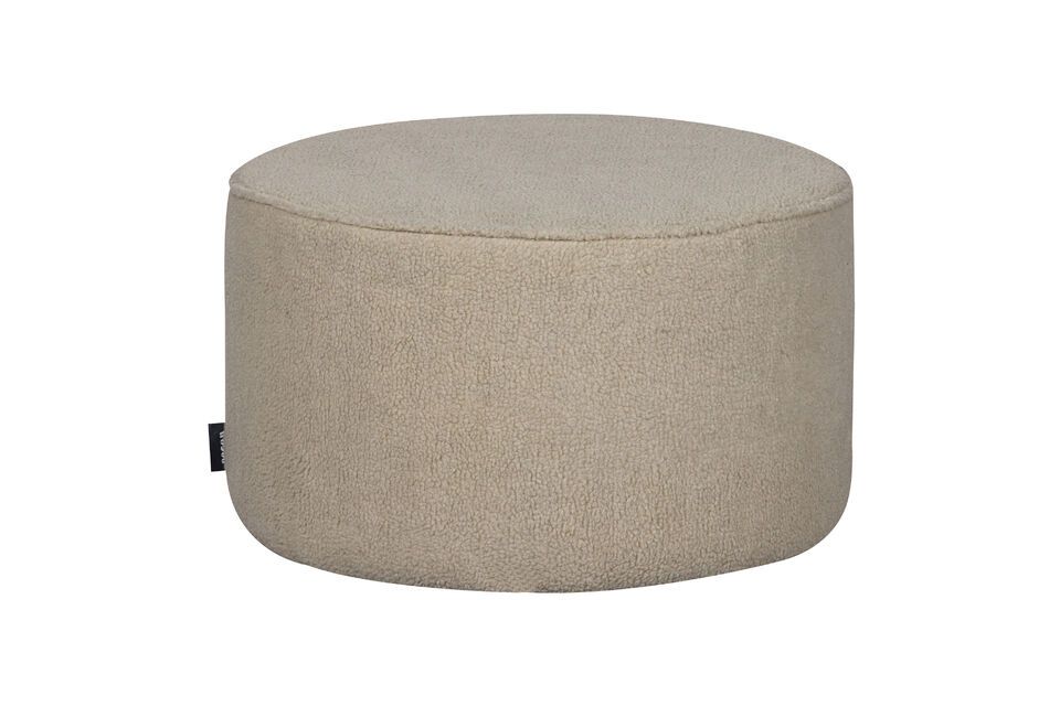 Round off-white pouffe Sara Woood