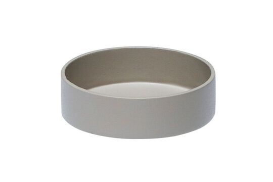Round tray in light grey District metal
