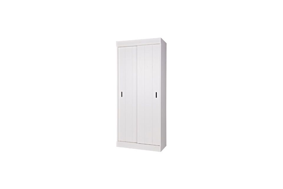 Bring a touch of elegance to your home with the Row white wooden cabinet measuring 195x85x44 cm