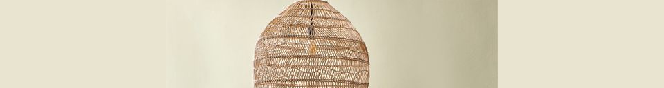 Material Details Sancy natural wicker hanging lamp size M