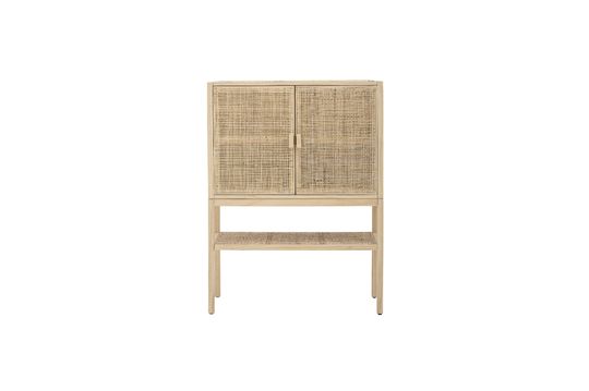 Sanna tall buffet in natural pine and rattan Clipped