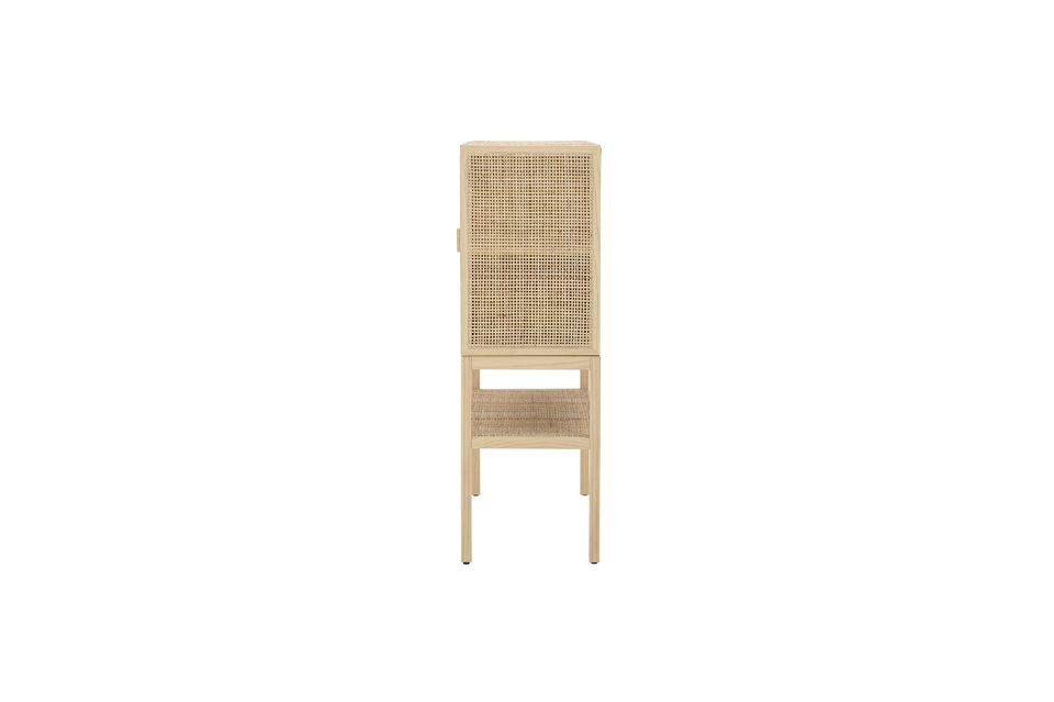 Sanna tall buffet in natural pine and rattan - 2