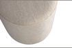 Miniature Sara round plush pouf in off-white fabric 4
