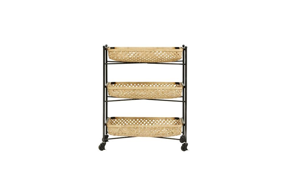Sault Castor Table with Bamboo Baskets Nordal