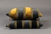 Miniature Scott yellow and grey cushion 1