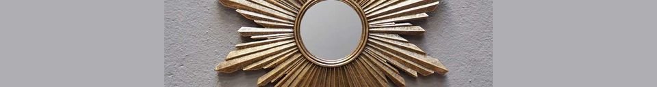 Material Details Segrois sun mirror in golden resin