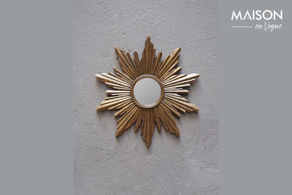 Segrois sun mirror in golden resin Chehoma