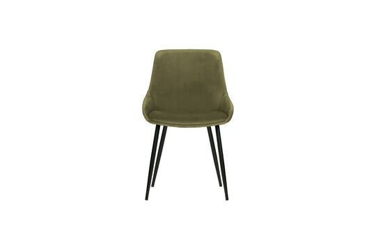 Selin green velvet chair Clipped