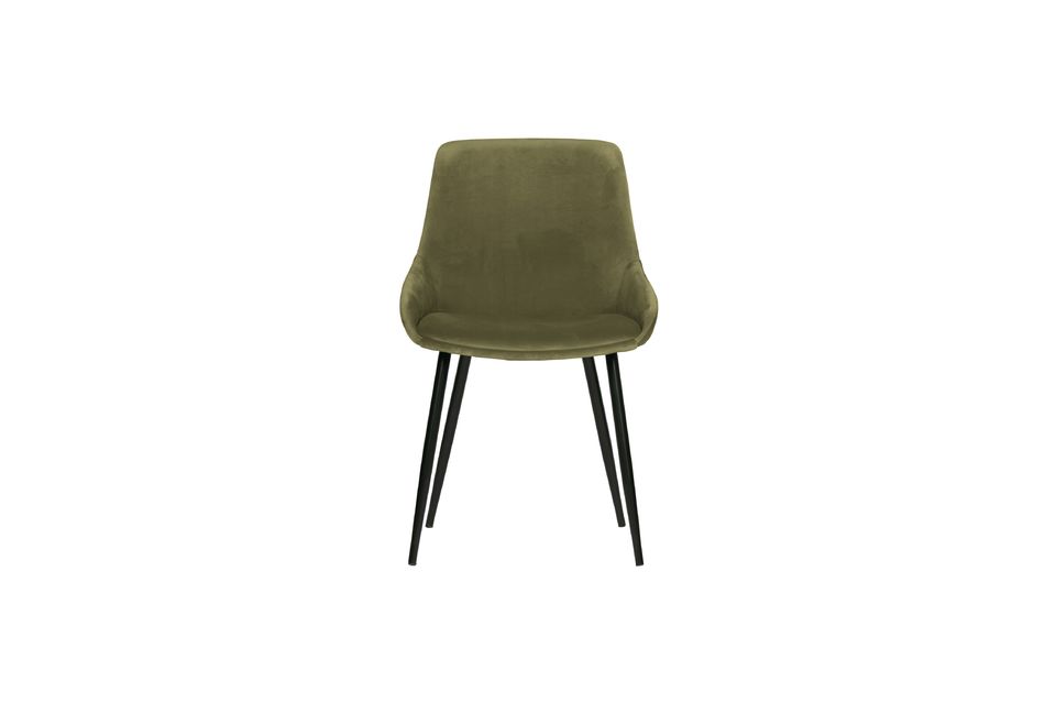 Selin green velvet chair Woood