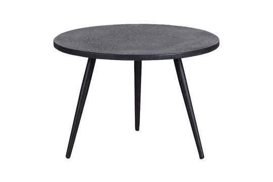 Set of 2 black metal and wood side tables Suze