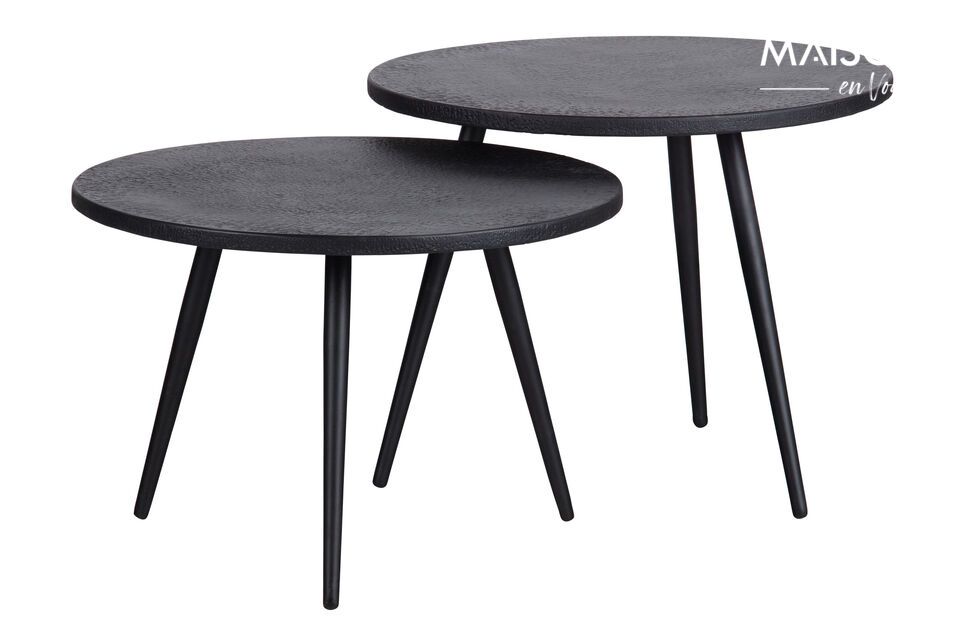 Give your home a playful and practical style with the Suze set of two side tables from Dutch brand